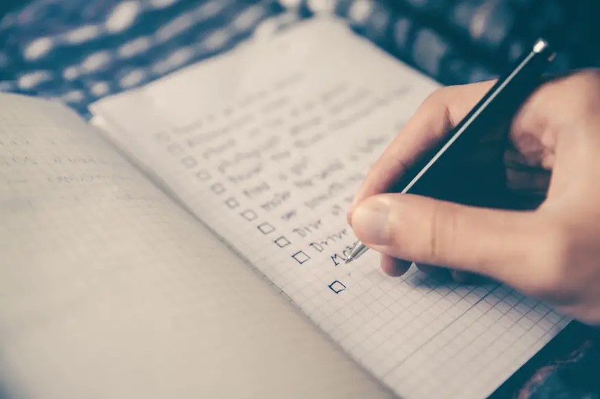 Create a checklist of tasks based on priority.